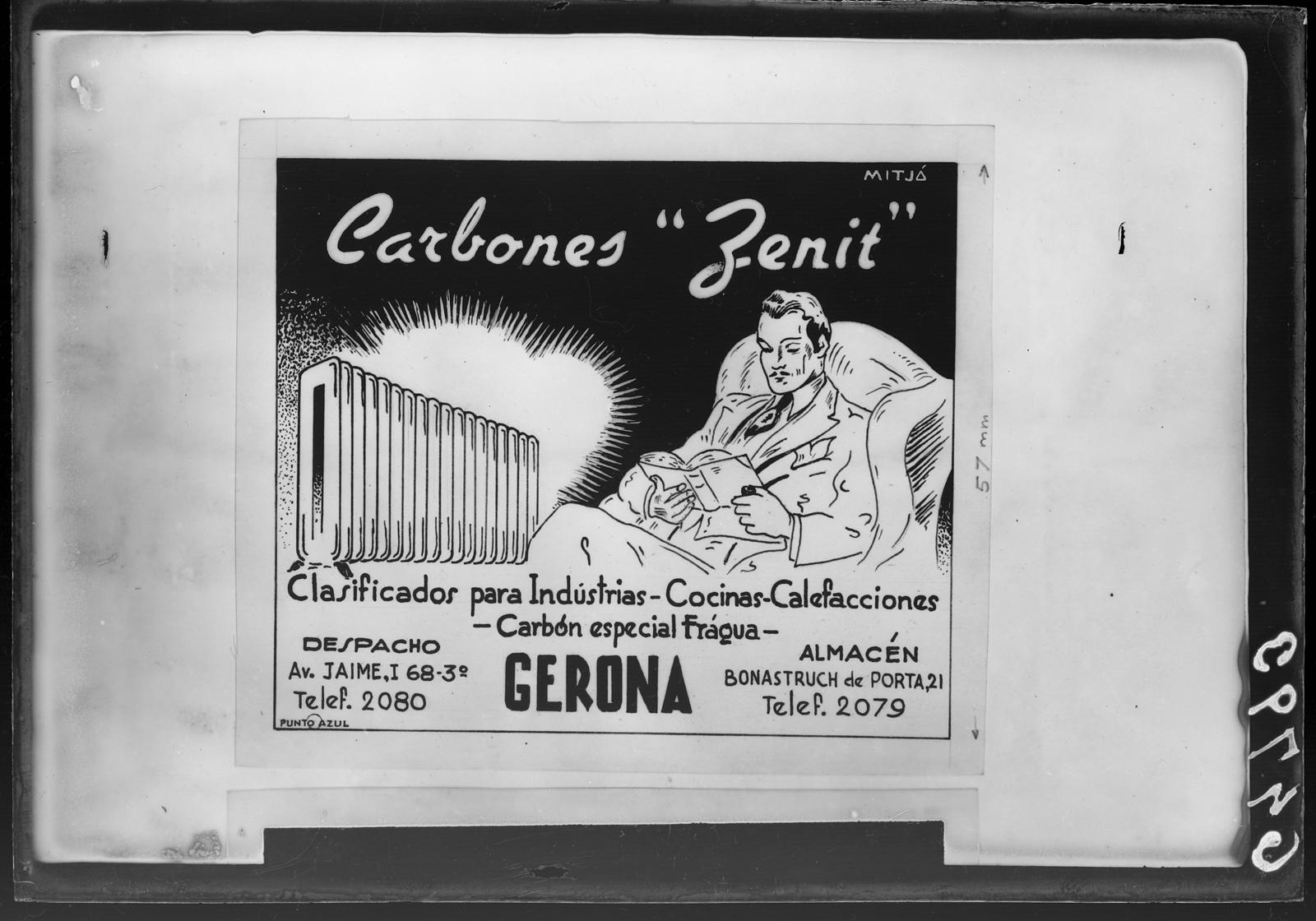 Desconegut, [Advertising poster of Zenit coals]