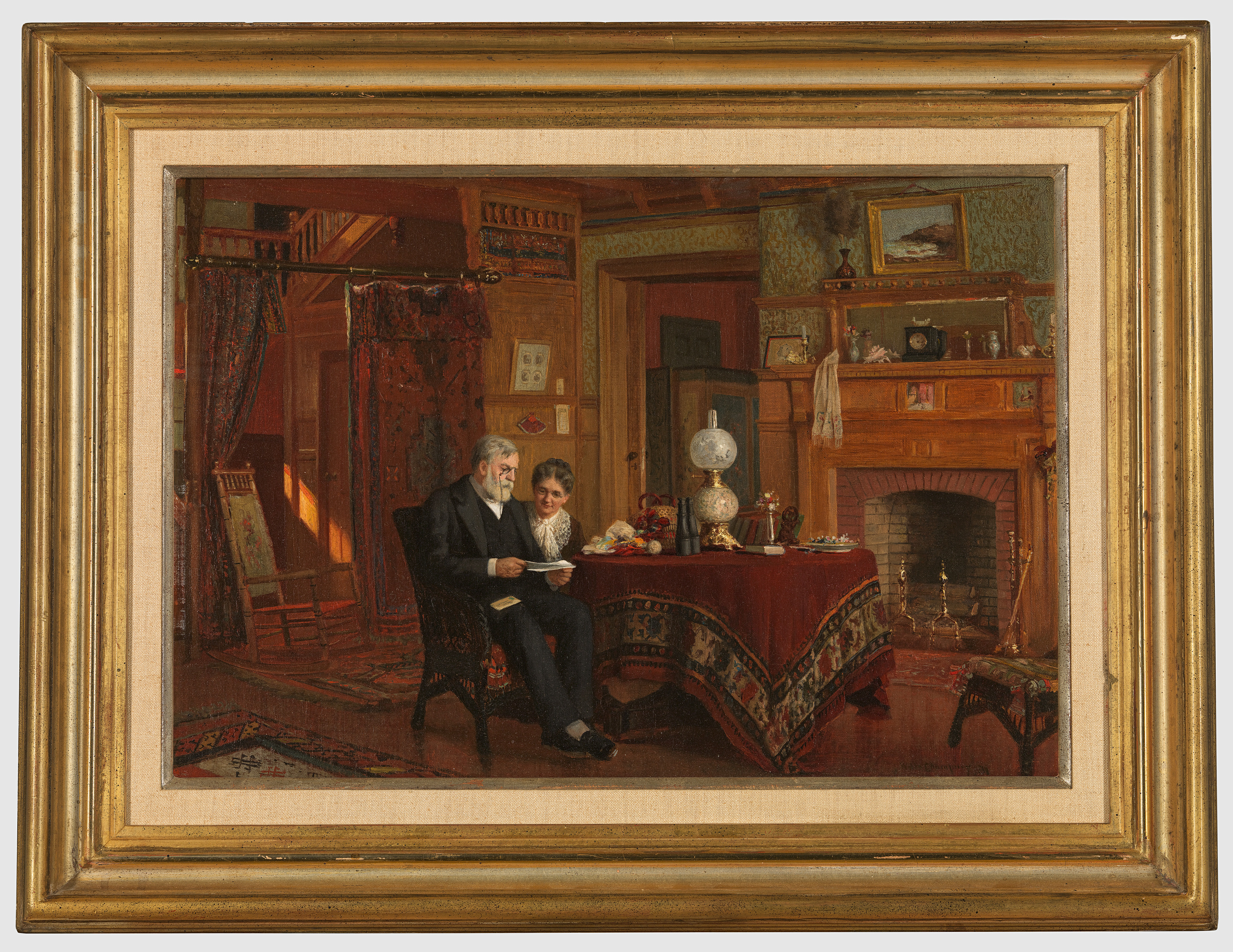 James Wells Champney, The Letter (Mr. and Mrs. Samuel Colgate)