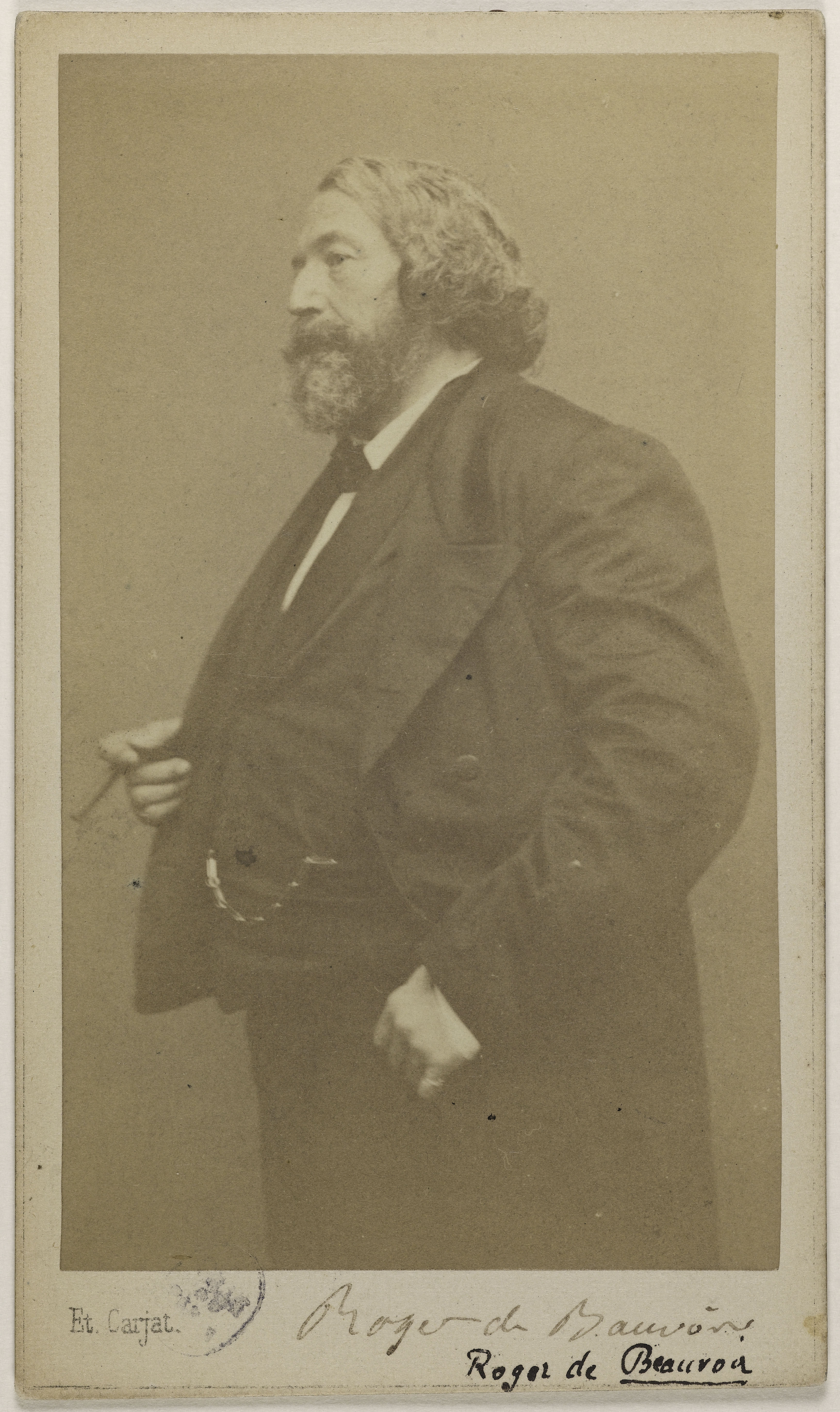 Carjat & Cie, Portrait de Roger de Beauvoir (Édouard ou Edmond Roger de Bully, dit), (1809-1866), (auteur de romans gothiques, chroniqueur mondain)
