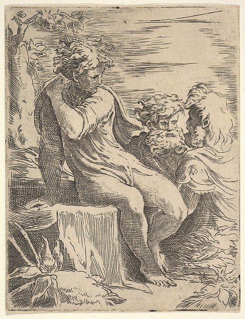 Anonymous, Italian, 16th century, Youth with two old Men