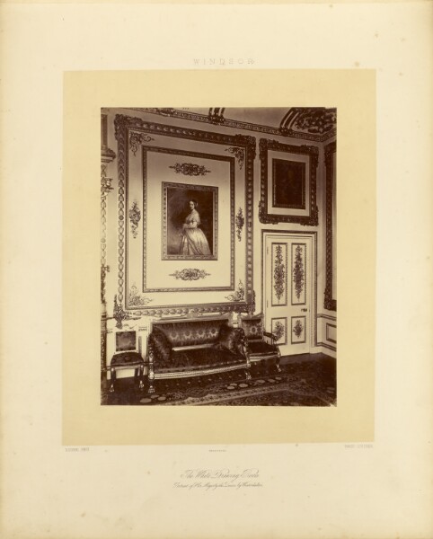 André Adolphe-Eugène Disdéri, The White Drawing Room. Portrait of Her Majesty the Queen, by Winterhalter
