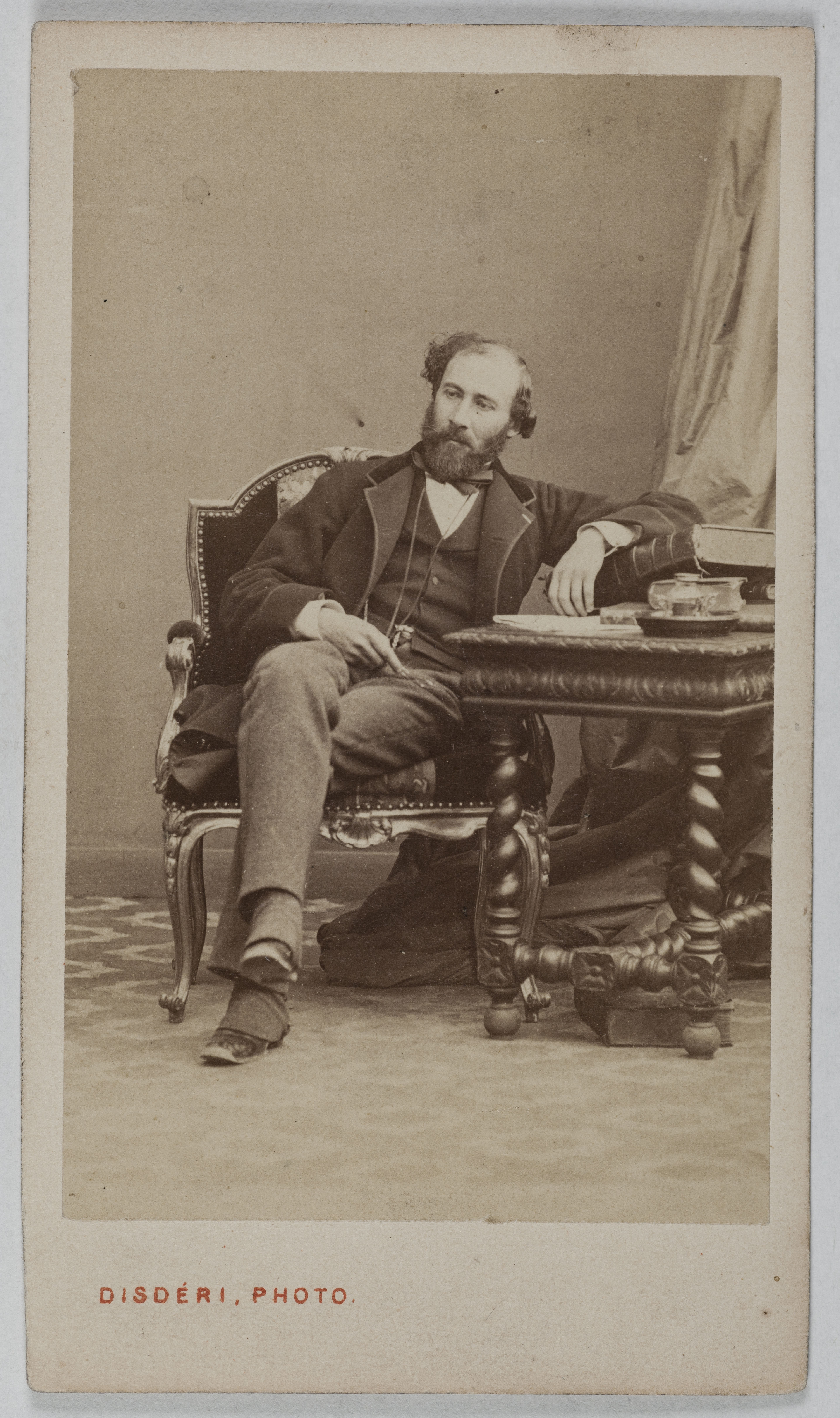 André-Adolphe-Eugène Disdéri, Portrait de Feuillet Octave, (1821-1890), (romancier, auteur dramatique)
