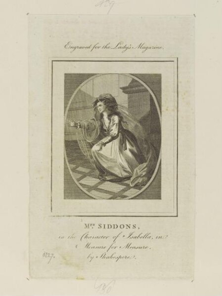 Unknown, Mrs. Siddons in the character of Isabella, in 'Measure for Measure'
