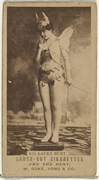 W. Duke, Sons & Co., Card Number 624, Laura Burt, from the Actors and Actresses series (N145-3) issued by Duke Sons & Co. to promote Cross Cut Cigarettes
