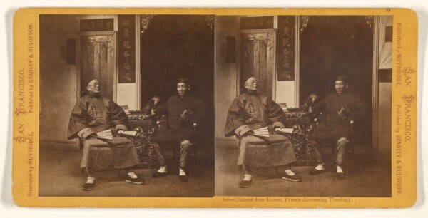 Eadweard J. Muybridge, Chinese Joss House, Priests discussing Theology.