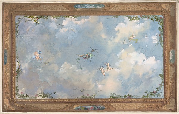 Jules-Edmond-Charles Lachaise, Design for Salon Ceiling, Hôtel Candamo