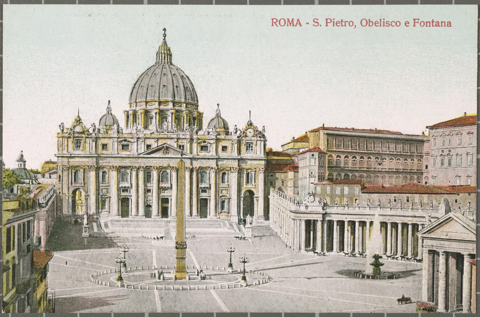 Desconegut, ROMA - S. Pietro, Obelisco e Fontana