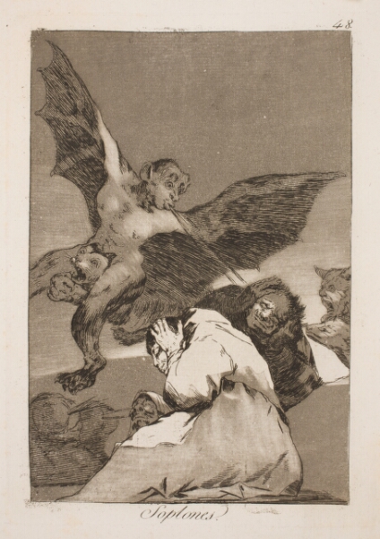 Francisco de Goya, De blæser dem i ørene