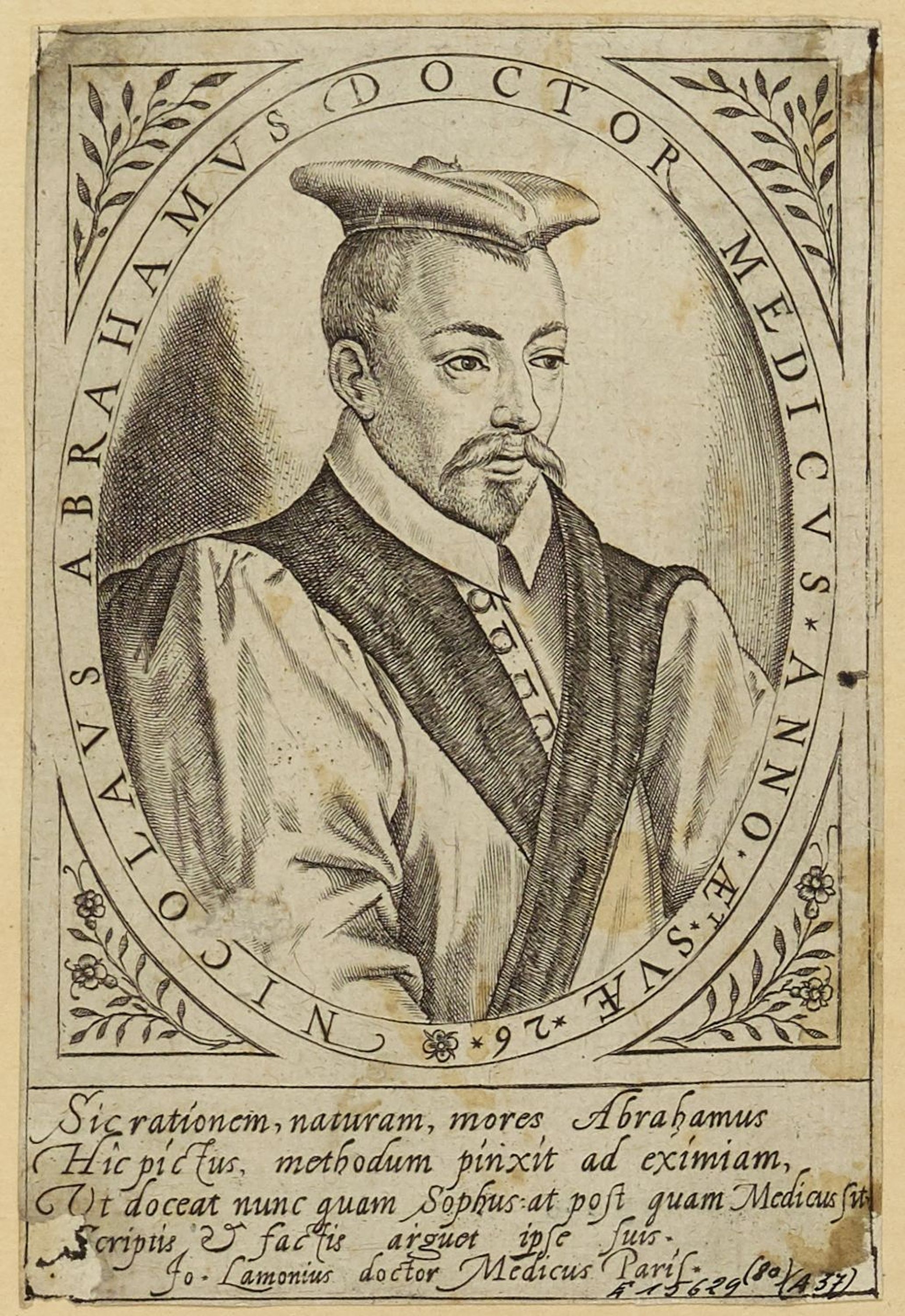 Anonyme, Portrait de Nicolas Abraham, médecin, à 26 ans.
