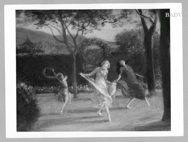 Friedrich August von Kaulbach, dancing girls in a garden