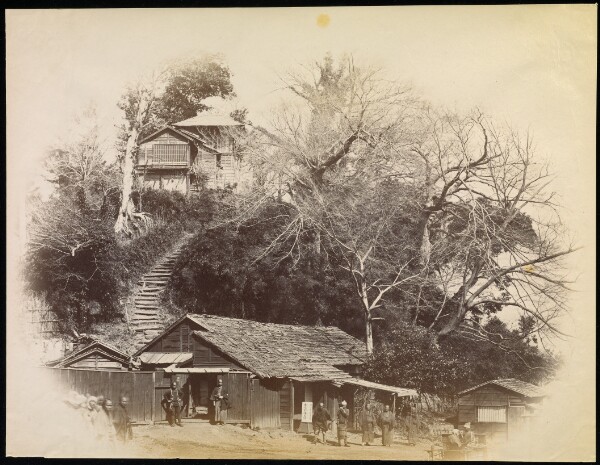 Felice Beato, View of Isiohoji Temple at Yedo, Priests' Attendants