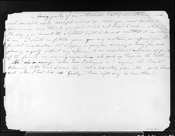 James McNeill Whistler, Last Page of Handwritten Journal (from Sketchbook)