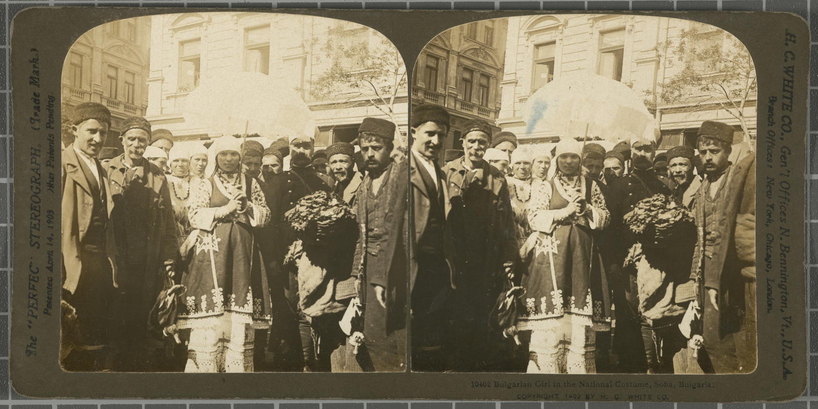 Desconegut, Bulgarian Girl in the National Costume, Sofia, White, H.C. & Co., The\ ‘Perfec\’ Stereograph