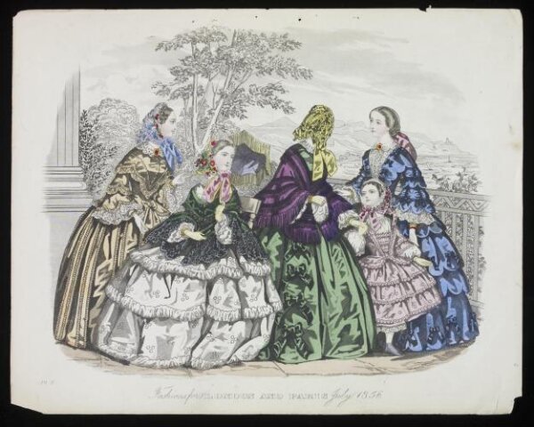 Unknown, London and Paris Fashions for July 1856
