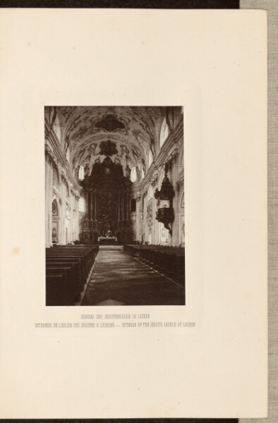 Unknown, Interior of the Jesuits Church at Lucern