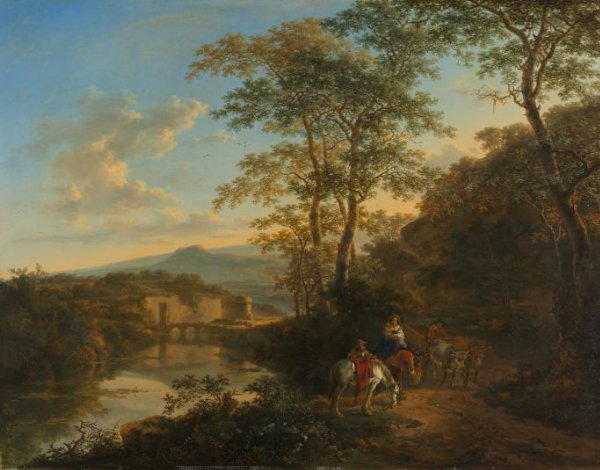 Jan Both, Italian Landscape with the Ponte Lucano over the Aniene River
