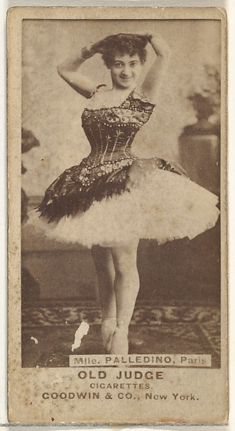 Goodwin & Company, Mlle. Palledino, Paris, from the Actors and Actresses series (N171) for Old Judge Cigarettes