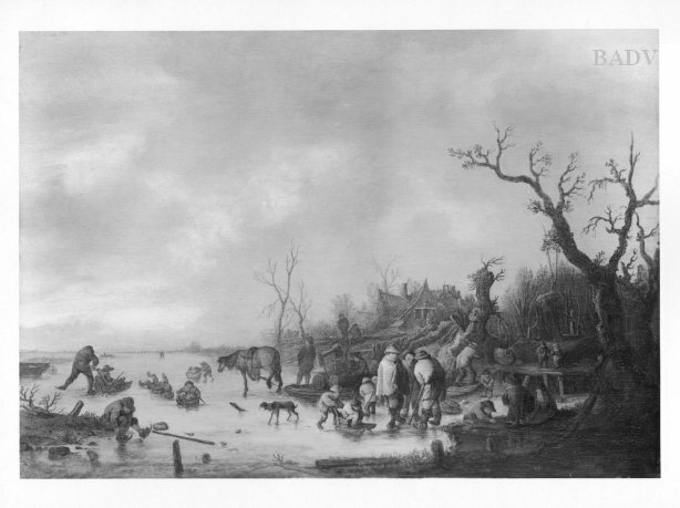 Isaac van Ostade, winter-riverscape
