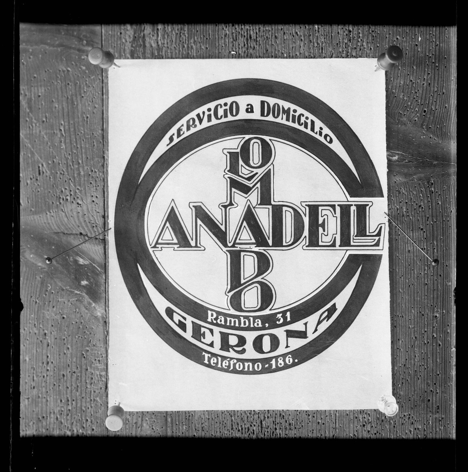 Desconegut, [Cartell publicitari del Colmado Anadell]