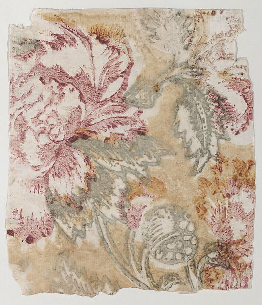 Anonymous, Sheet with floral pattern