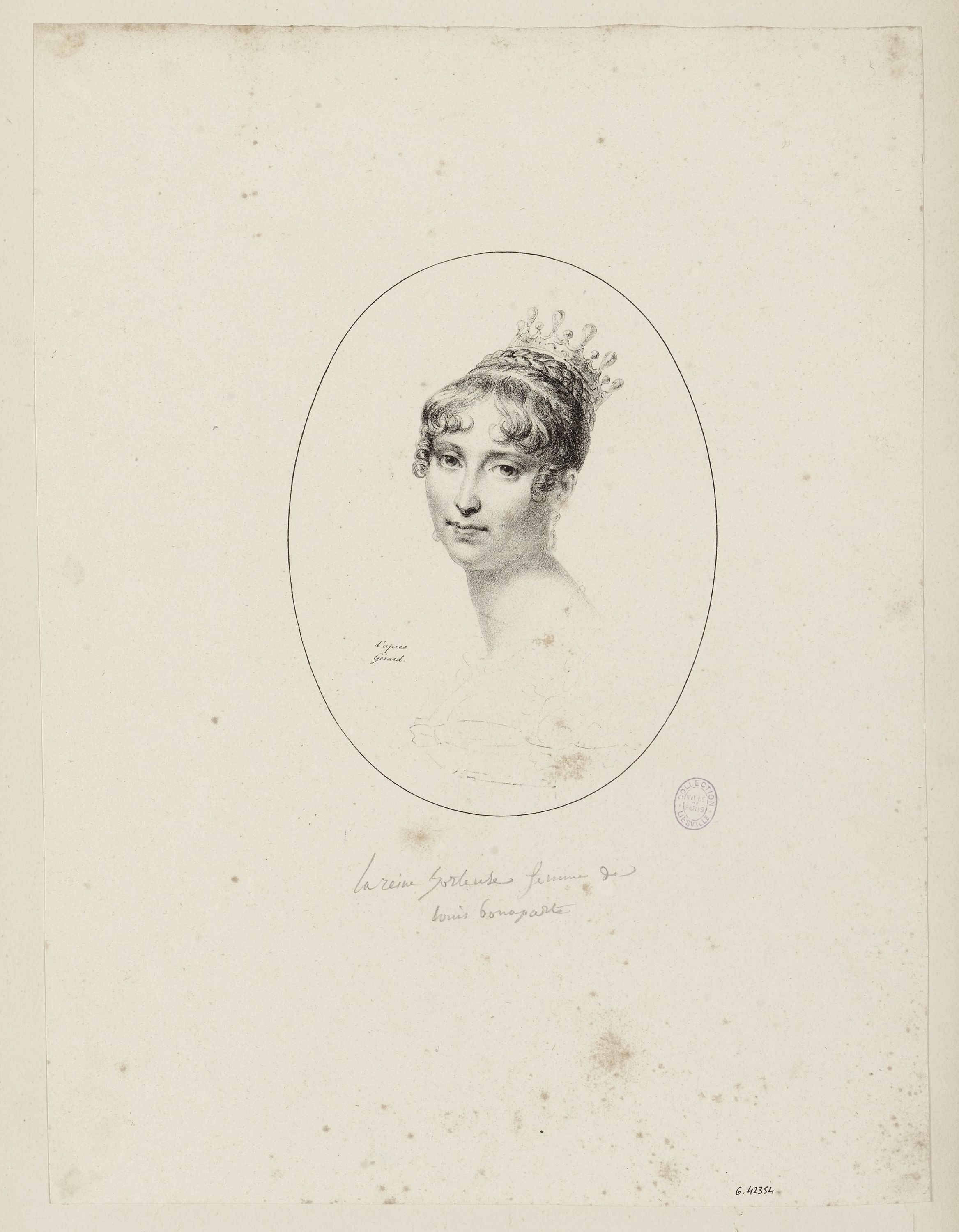 Anonyme, Portrait en médaillon de la reine Hortense
