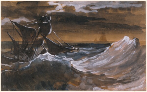Théodore Géricault, Sailboat on a Raging Sea