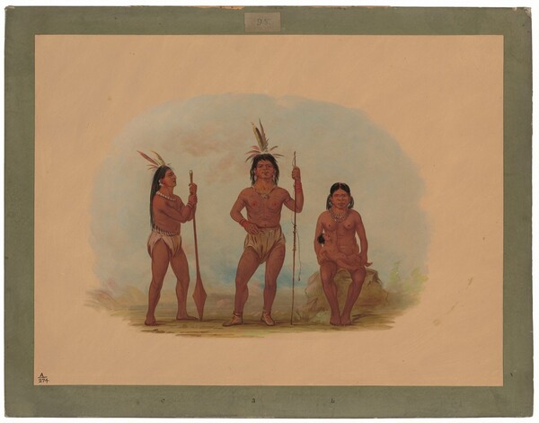 George Catlin, Klahoquaht Chief, His Wife, and Son