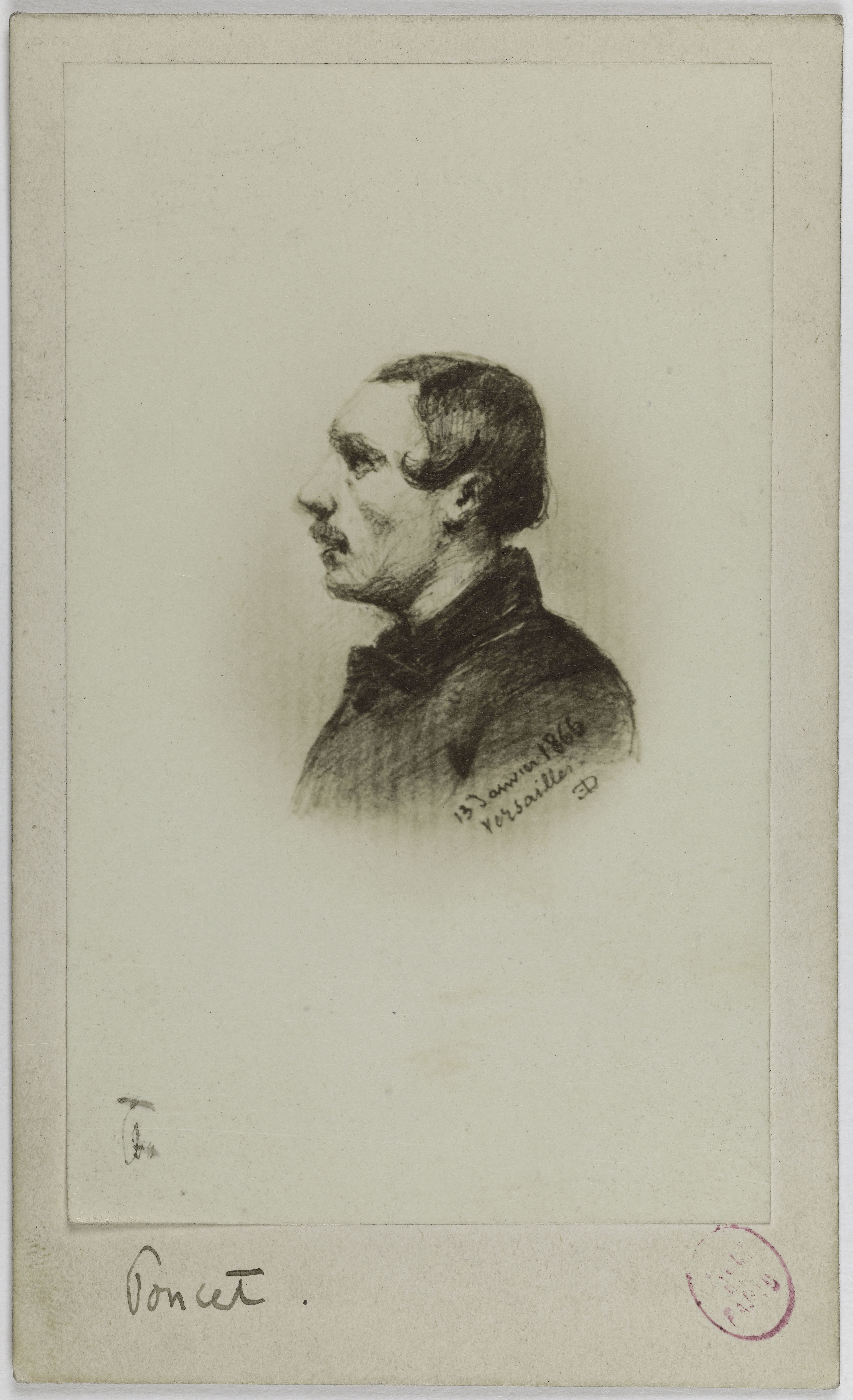 Anonyme, Portrait de Poncet, (vers 1825-)