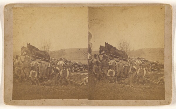 Unknown, [Men posed in a field, team of horses behind]