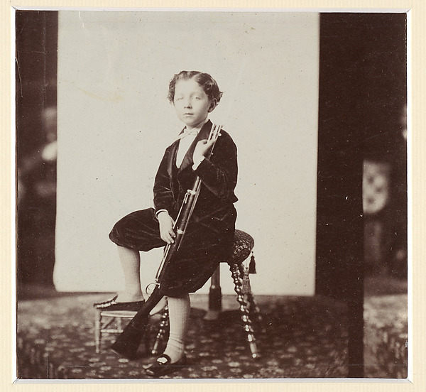 André-Adolphe-Eugène Disdéri, [Imperial Prince with Gun]