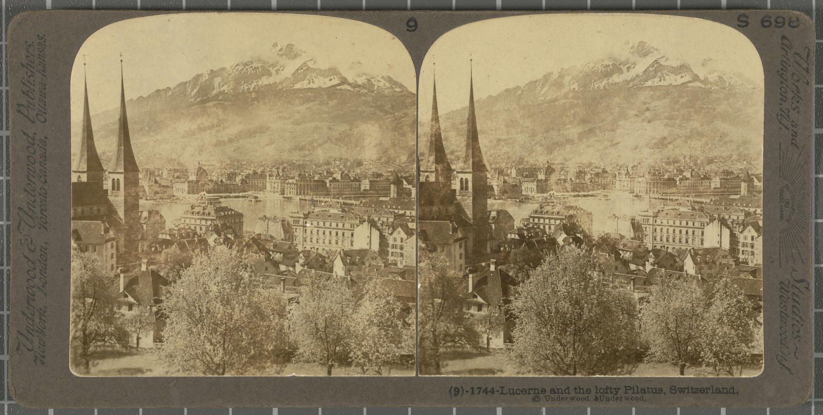 Desconegut, Lucerne and the lofty Pilatus, Switzerland Justificació del títol, títol inscrit Underwood&Underwood Publishers
