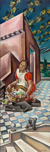 Maria Blanchard, Femme au panier de fruits