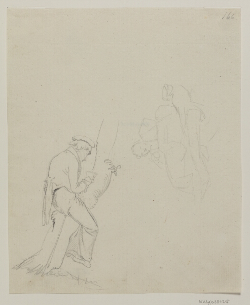 Albert Küchler, Tegnende kunstner i et træ og figurrids