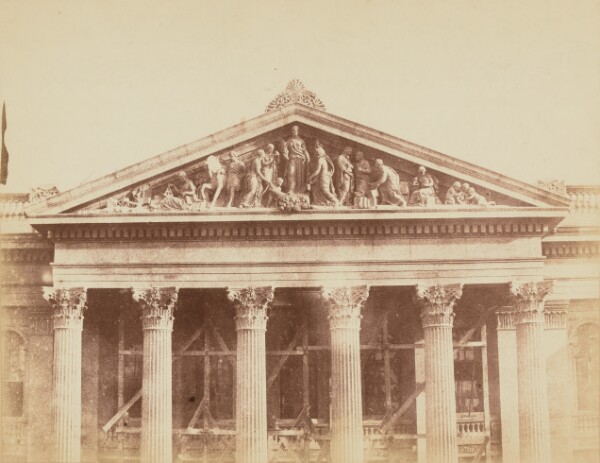 Hill & Adamson, [George Street, Edinburgh, the portico of the National Commercial Bank]