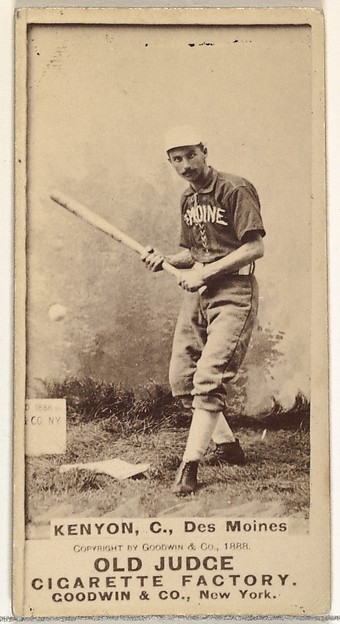 Goodwin & Company, P. Jacob "Jack" Kenyon, Catcher, Des Moines Prohibitionists, from the Old Judge series (N172) for Old Judge Cigarettes