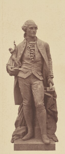 Édouard Baldus, ["Clodion", Statue by Vital Dubray, Decoration of the Louvre, Paris]