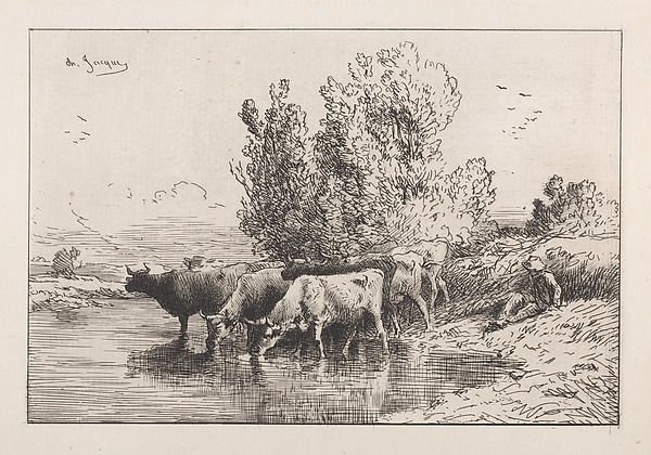 Charles Jacque, The Trough