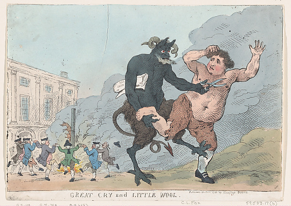 Thomas Rowlandson, Great Cry and Little Wool