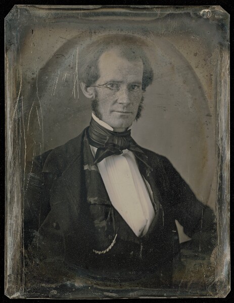 Unknown, [Portrait of a Seated Man with Muttonchop Whiskers]
