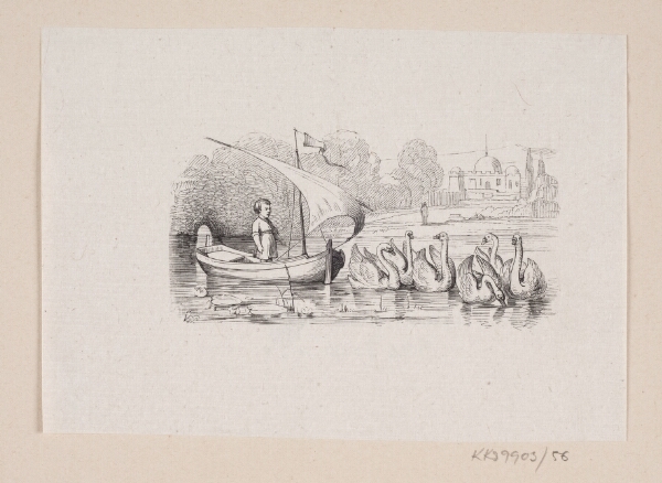 H.P. Hansen, Illustration til "Ole Lukøie" i H.C. Andersen, "Eventyr og Historier", Bind 1