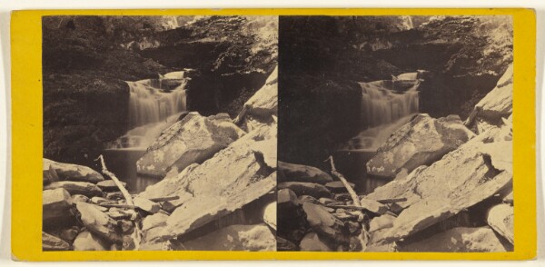 Edward and Henry T. Anthony & Co., The Glens of the Catskills. Cascade and overhanging Rocks.