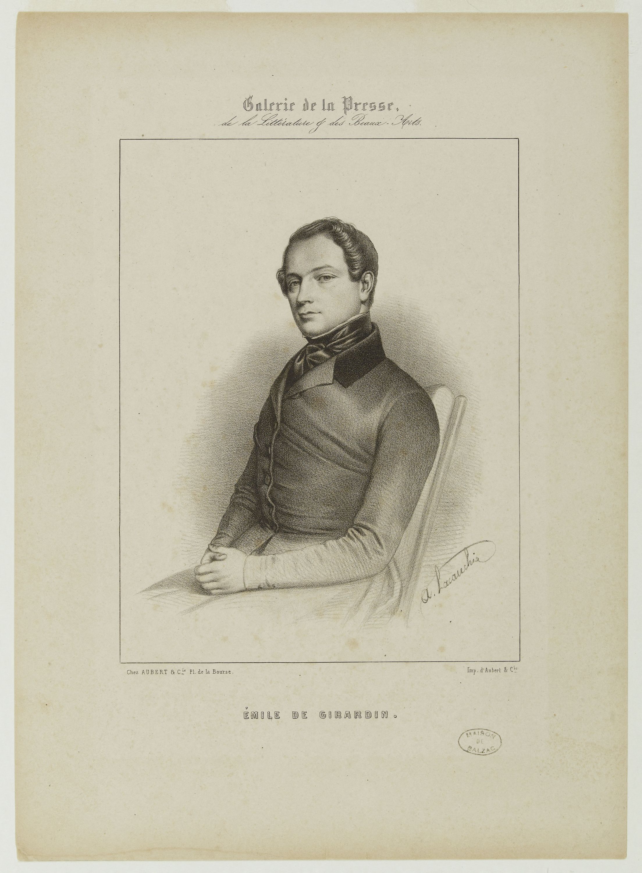 Alexandre Lacauchie, Emile de Girardin