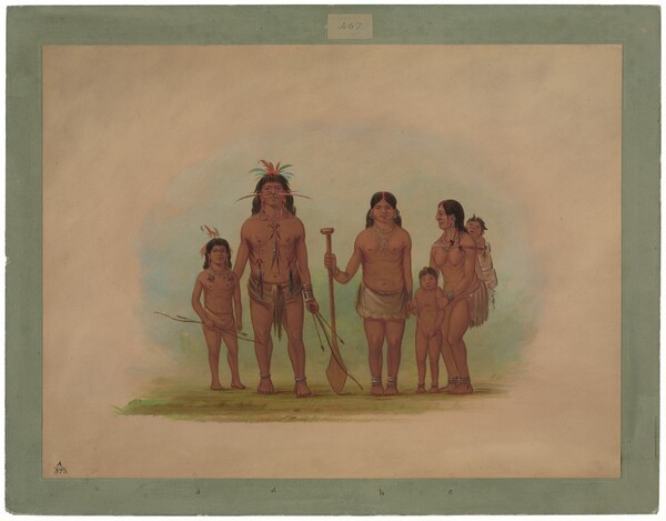 George Catlin, Orejona Chief and Family