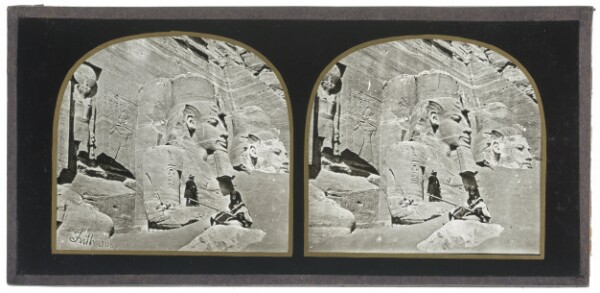 Francis Frith, View of the Facade of the Great Rock Temple of Abou Simbel, in Nubia.