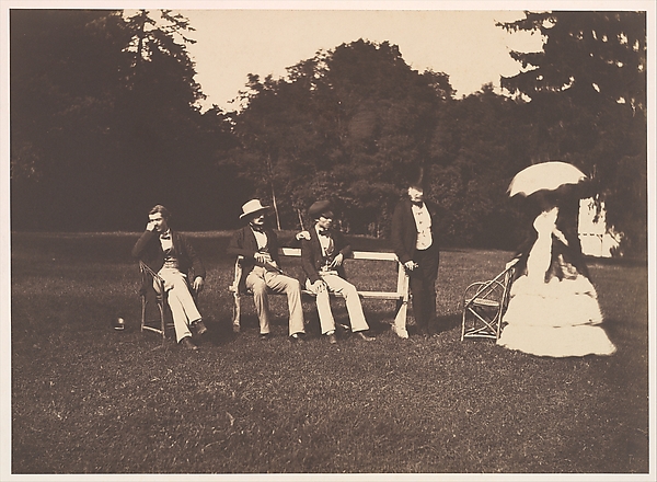 Edouard Baldus, Groupe dans le parc du château de La Faloise