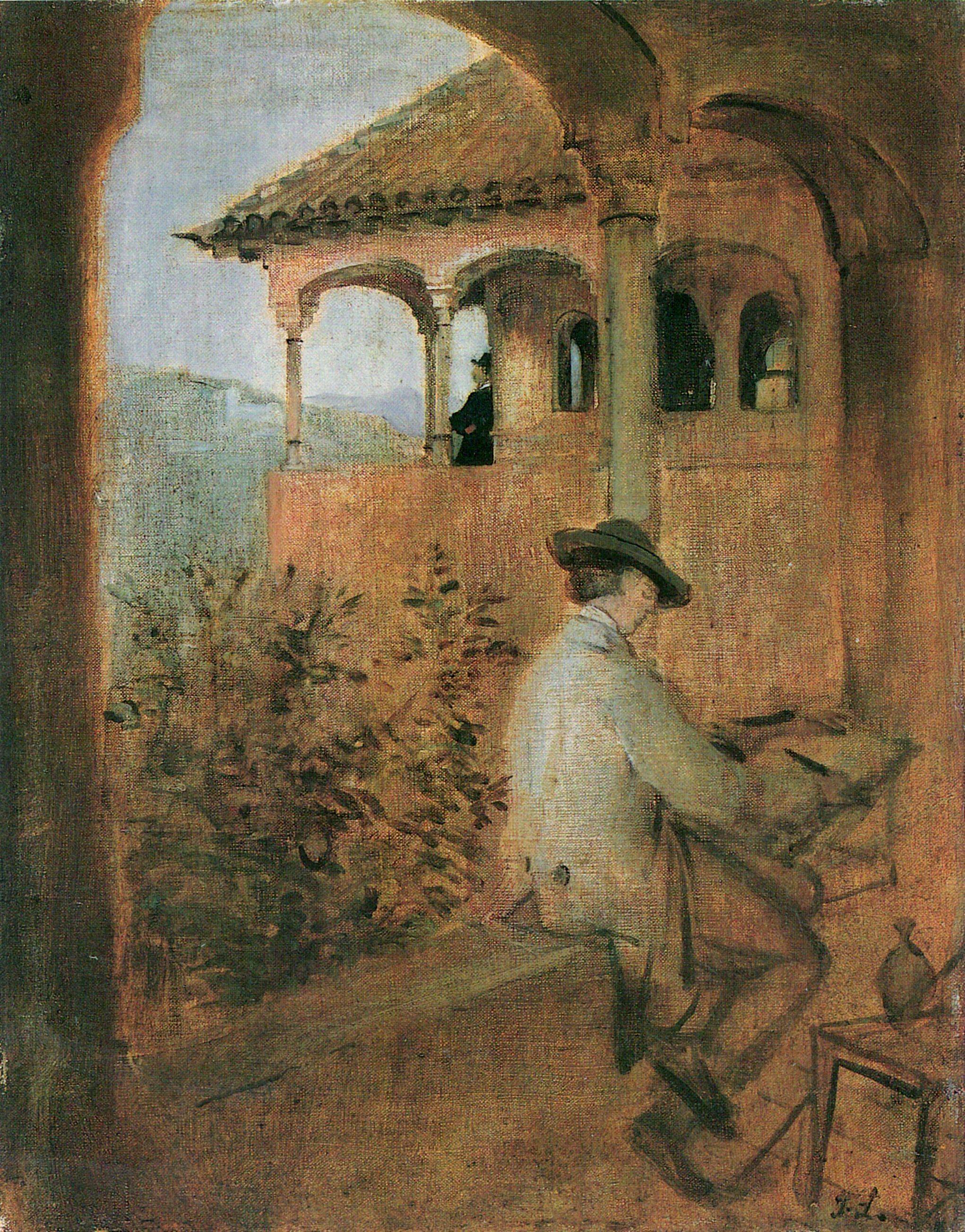 Franz von Lenbach, Tocador de la Reina on the Alhambra in Granada