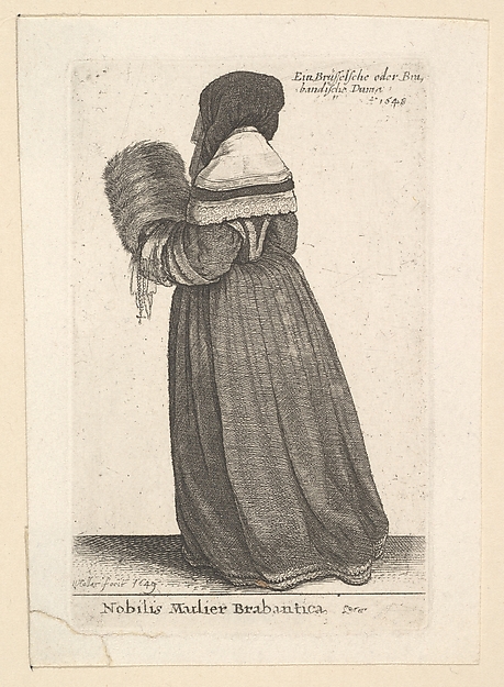 Wenceslaus Hollar, Nobilis Mulier Brabantica, (Noblewoman from Brabant)
