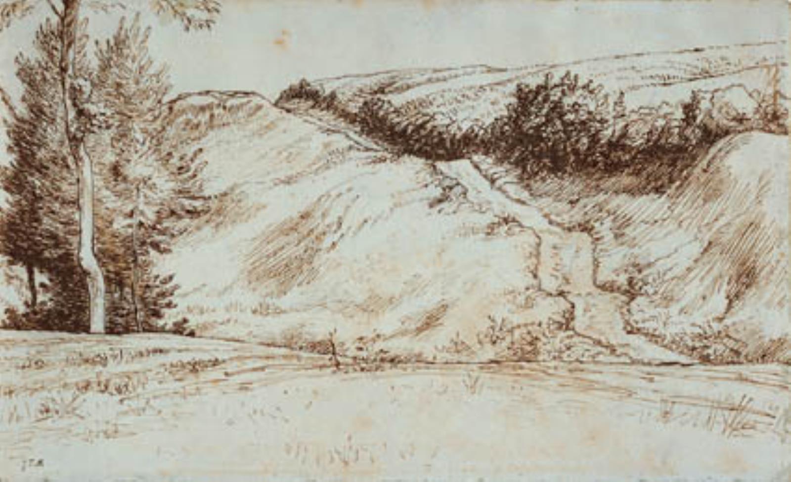 Jean François Millet, Landskab med bakkeskråning nær Vichy