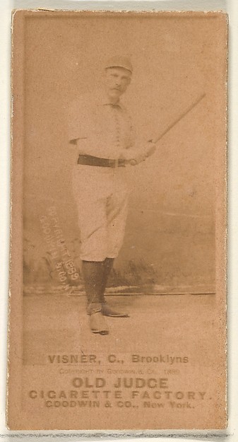 Goodwin & Company, Visner, Catcher, Brooklyn, from the Old Judge series (N172) for Old Judge Cigarettes