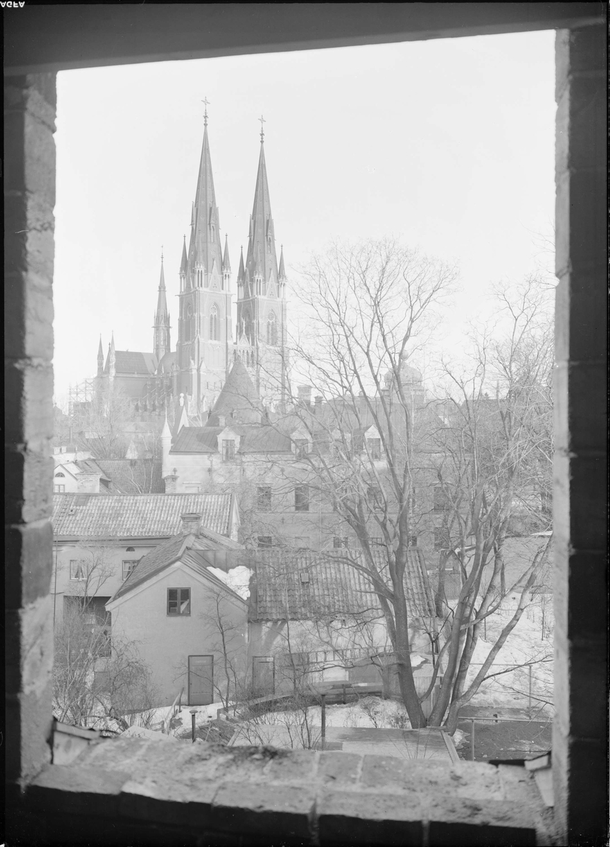Paul Sandberg, View from a Window Glug towards Uppsala Cathedral 1937